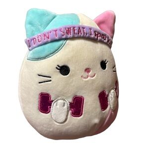 Squishmallows Caryl The Cat 8" Plush I Don't Sweat I Sparkle Workout Exercise